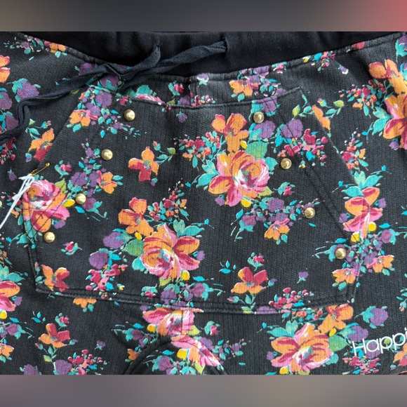 Happiness 10 Floral Studded Joggers NWT Made in Italy Kitson Size M - Picture 4 of 13